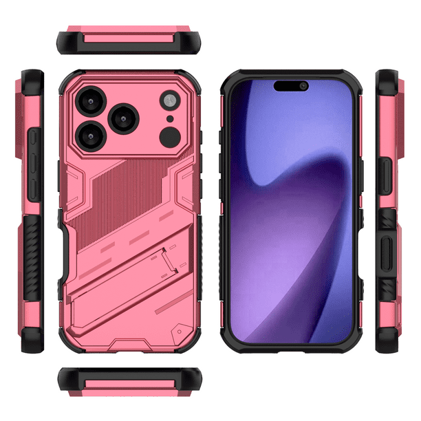 Funda GANGXUN Antigolpes para iPhone 17 Pro con Soporte Invisible, Antihuellas y Protección Completa
