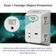 thumbnail image 2 of Cargador de pared USB, protector contra sobretensiones, 5 salidas, color negro y decker, 2 of 3