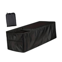 Ioensy - Funda Para Caja De Terraza, Funda Para Caja De Almacenamiento Exterior, Funda Con Cremallera Y Cordón Para Banco De Patio, 158 Cm X 76 Cm X 69 Cm