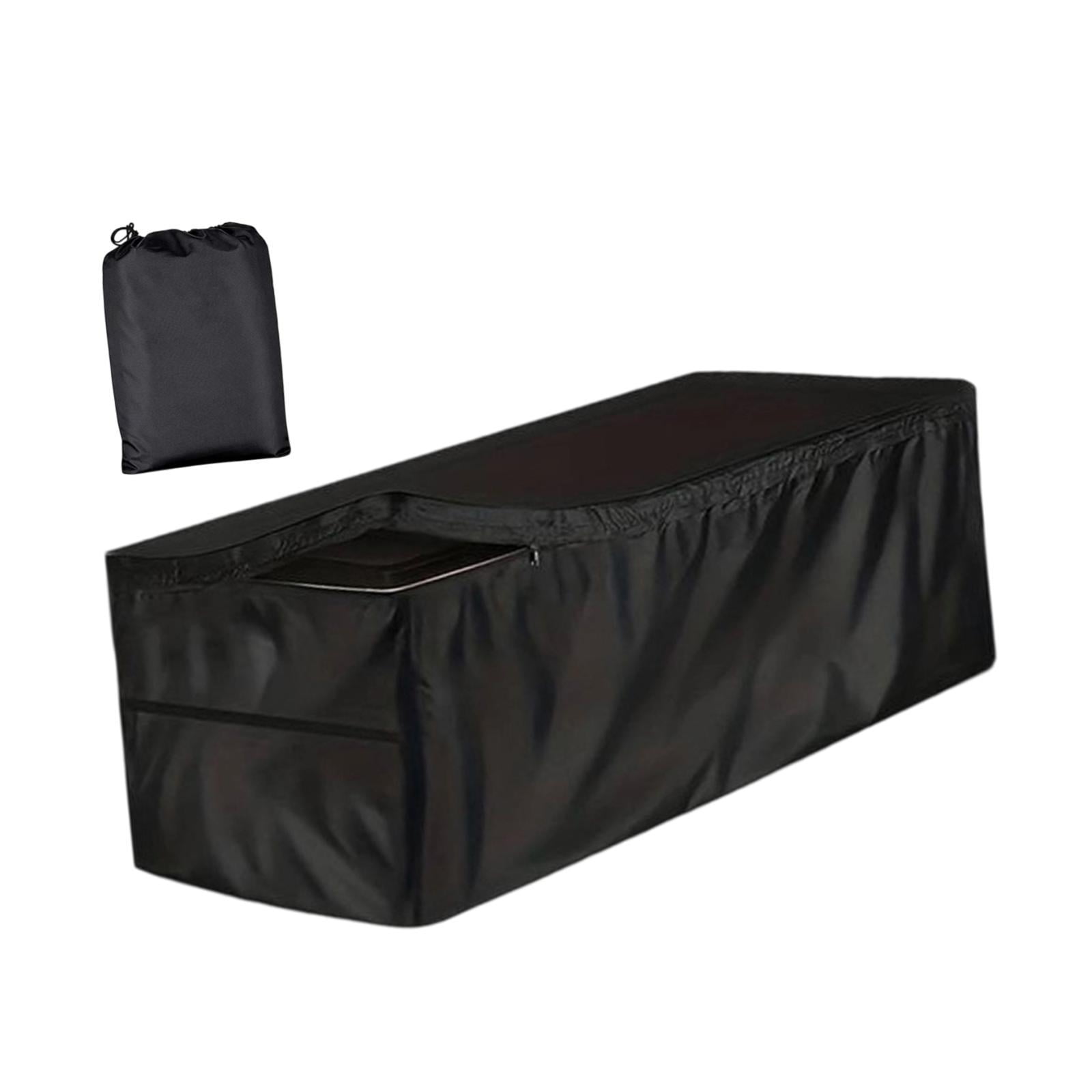 Ioensy - Funda Para Caja De Terraza, Funda Para Caja De Almacenamiento Exterior, Funda Con Cremallera Y Cordón Para Banco De Patio, 147 Cm X 72 Cm X 62 Cm