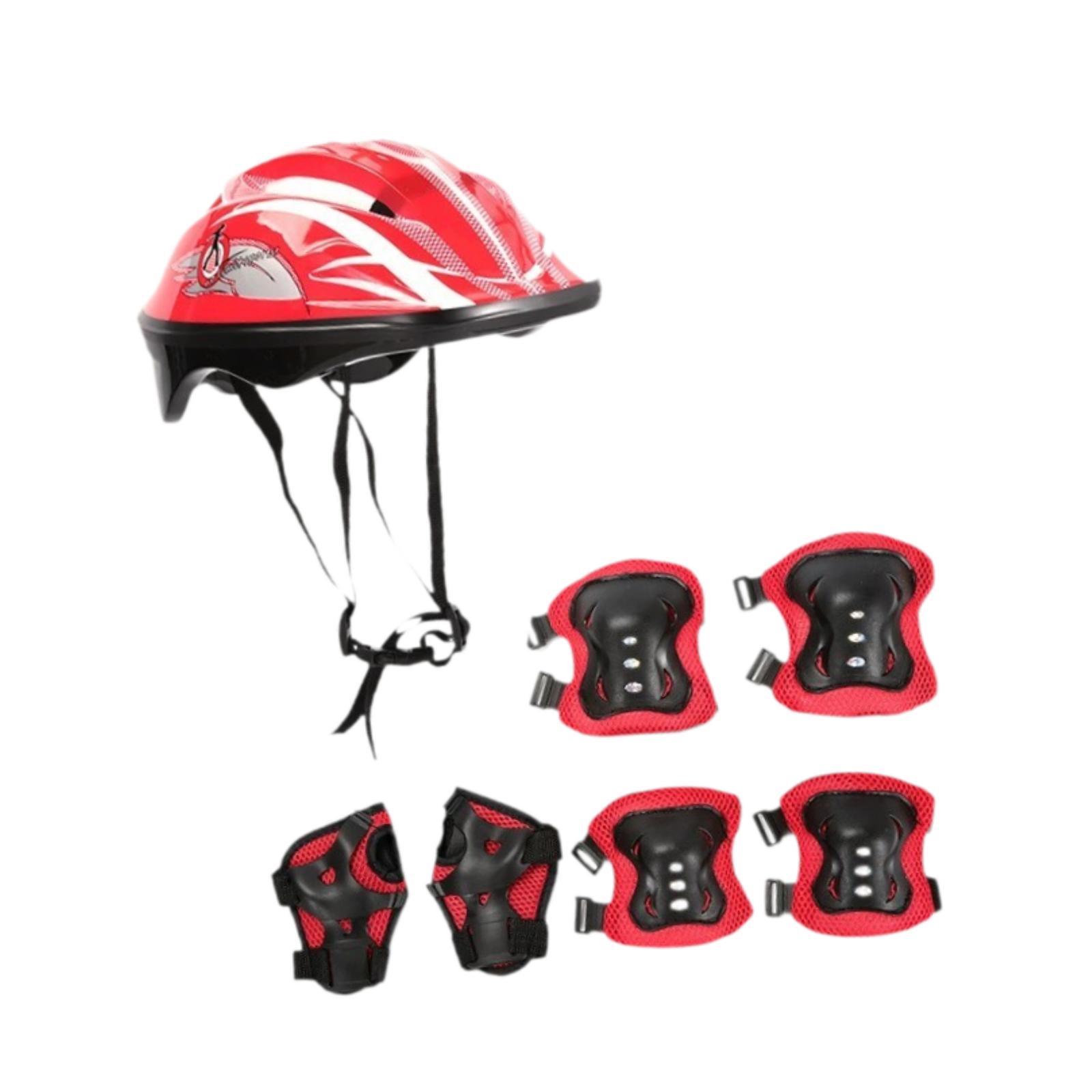 Ioensy - Casco De Bicicleta Para Niños, Portátil, Para Patinar, Deportes Al Aire Libre, Patinaje En Línea, Color Rojo