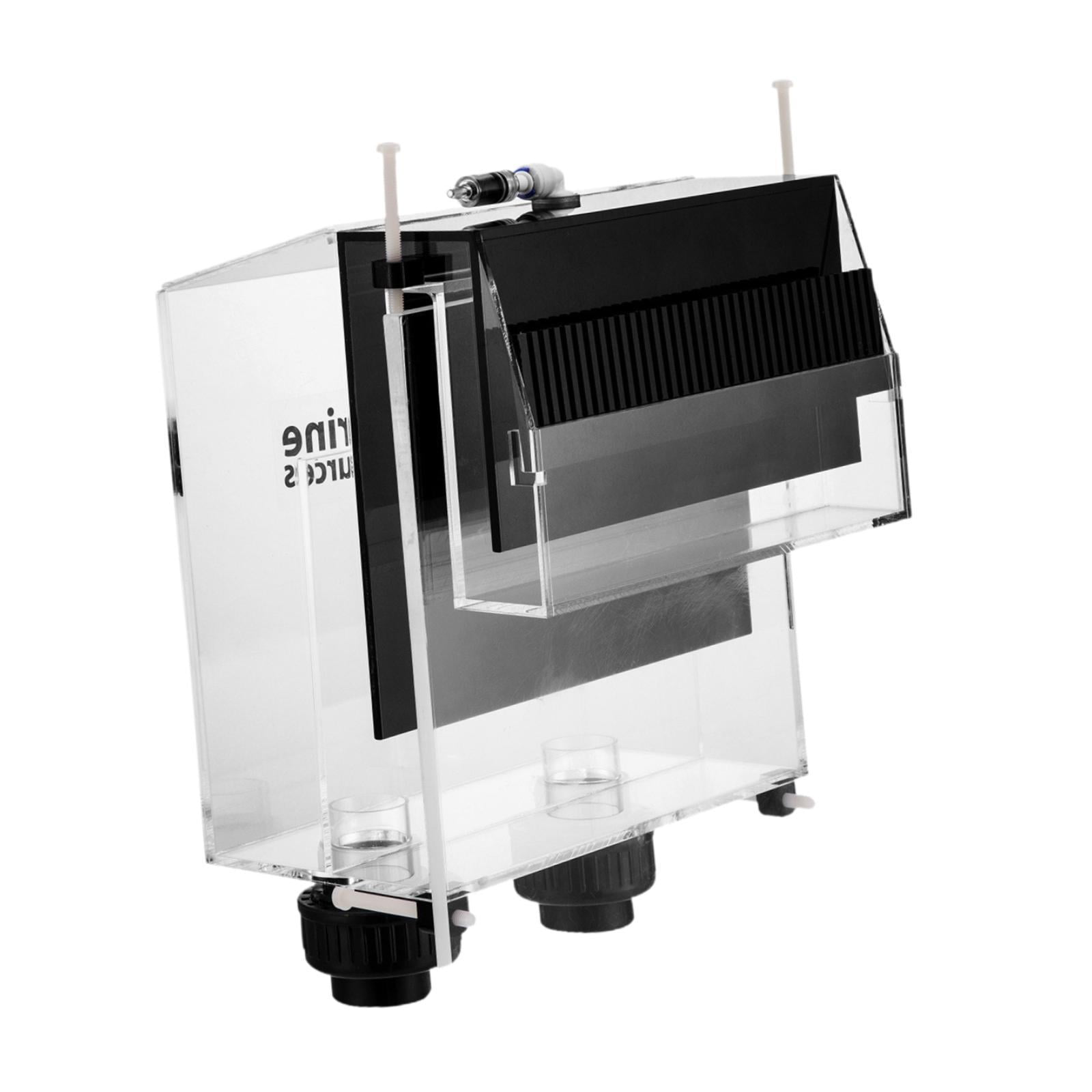 Magideal - Caja De Desbordamiento De Entrada, Accesorios Para Acuario, Acrílico, Fácil De Instalar, Peine De Desbordamiento, Filtro Interno, Sifón, Arranque Auto 5000l Negro