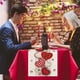 thumbnail image 5 of Camino de mesa con botones en forma de corazón para San Valentín, decoración de mesa de comedor de cocina de temporada para fiestas en interiores y hogares., 5 of 5