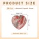 thumbnail image 2 of Uxcell 20 piezas de piedra de cristal natural en forma de corazón, 0.6 pulgadas de grosor 5/16" mini piedra de amor pulida, cristal de gema, piedra de bolsillo grabada para meditación, 2 of 6