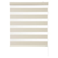 Bertex - Cortina Roller Duo Blackout Beige, Alto Ajustable Máximo De 170 Cm X Ancho A Elección Para Sala, Living, Oficina O Escritorio (105 Cm De Ancho X 170 Cm De Alto)