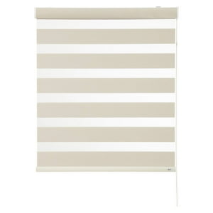 Bertex - Cortina Roller Duo Blackout Beige, Alto Ajustable Máximo De 170 Cm X Ancho A Elección Para Sala, Living, Oficina O Escritorio (115 Cm De Ancho X 170 Cm De Alto)