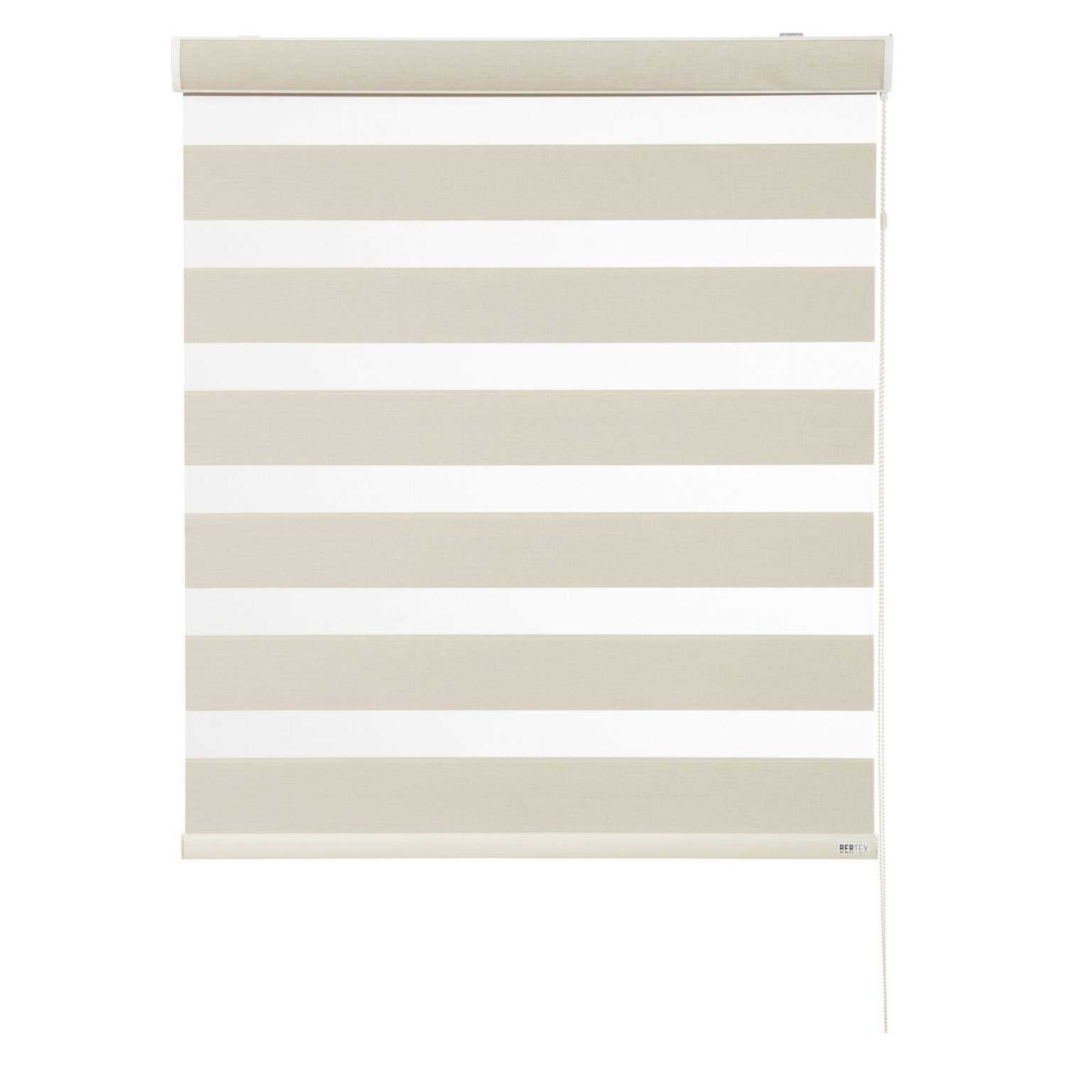 Bertex - Cortina Roller Duo Blackout Beige, Alto Ajustable Máximo De 170 Cm X Ancho A Elección Para Sala, Living, Oficina O Escritorio (175 Cm De Ancho X 170 Cm De Alto)