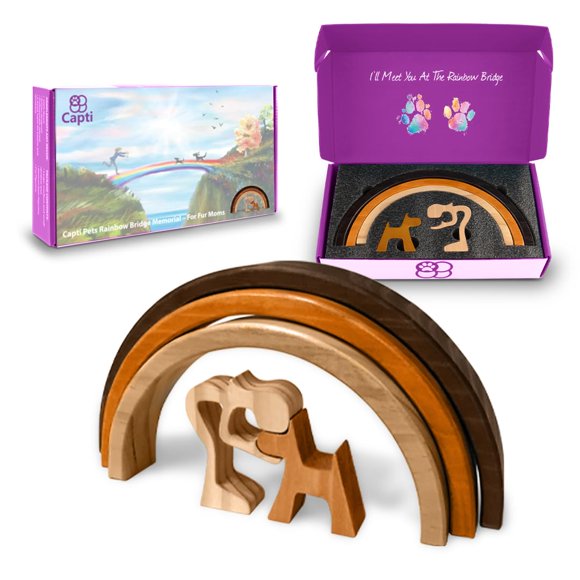 Memorial Capti Puente del Arcoíris para Perro o Gato – Regalo por Pérdida de Mascota
