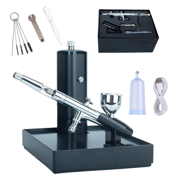Kit de Aerógrafo COLOR PEAK Portátil Mini Compresor Inalámbrico
