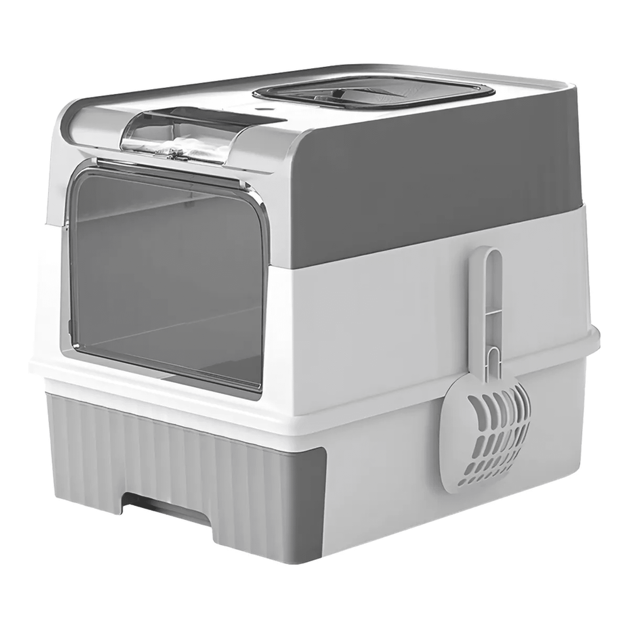 Genérico - Arenero O Cúpula Sanitaria Para Mascotas Gatos Gris