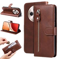 Gangxun - Funda Con Cremallera Para Oppo Reno 12F 5G, Carcasa Cartera De Cuero Pu Con Soporte Y Tarjetero