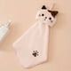 thumbnail image 3 of 1pc Cartoon Cat Hand Towel, Coral Fleece Pocket Cat Embroidered Washcloth, Bathroom Hanging Absorbent Towel, Kitchen Bathroom Dual-use Wipe Hand Towel, 3 of 5