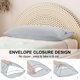 thumbnail image 2 of PiccoCasa 2 Pcs Fundas de Almohada Corporal Microfibra Sobre Funda de Almohada Larga, Gris Estándar, 2 of 7