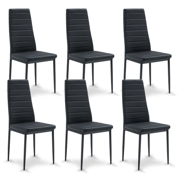 Pack 6 Silla Negra de Comedor Line