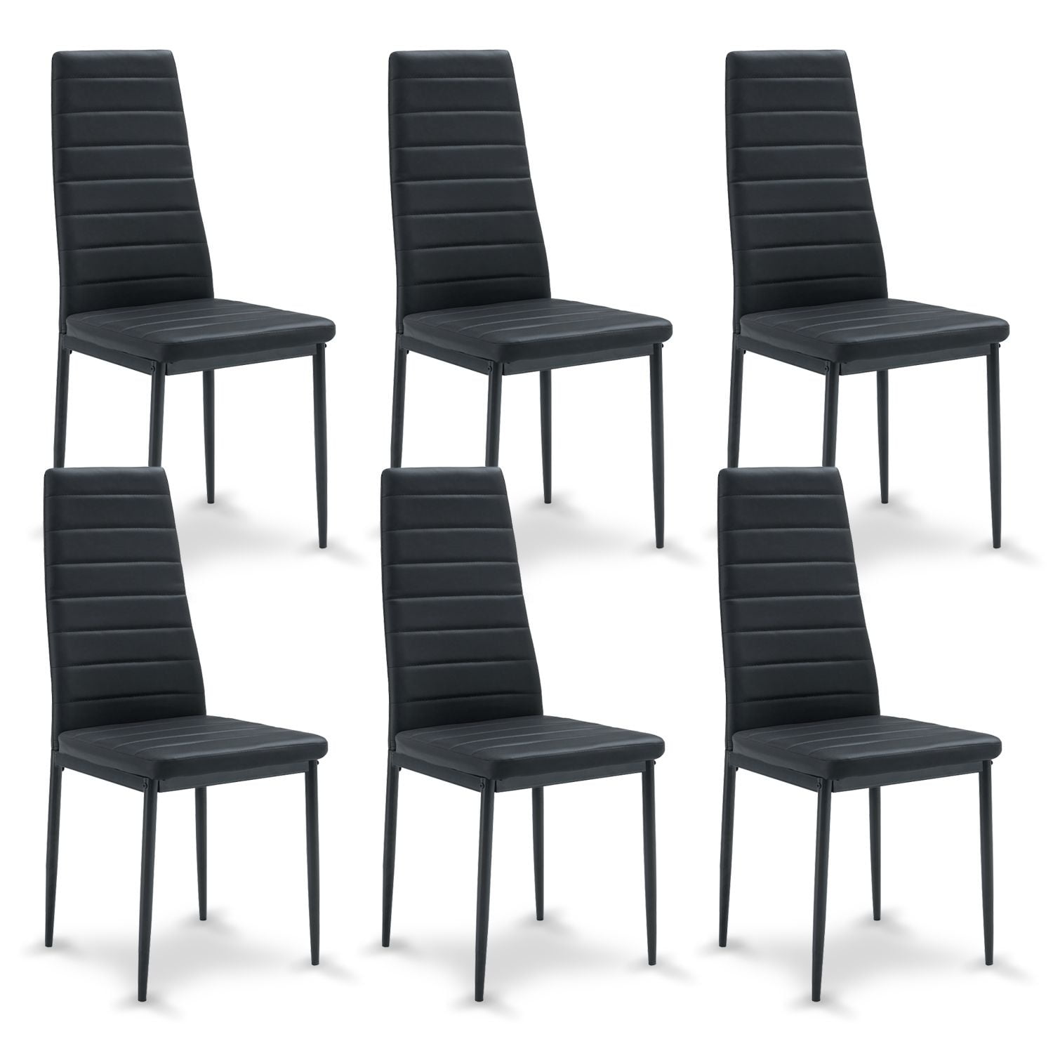 Nevi Express - Pack 6 Silla Negra De Comedor Line