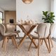 thumbnail image 3 of Comedor Mesa Redonda Equiz Wood 120cm + 6 Sillón Rubik Velvet Beige, 3 of 6