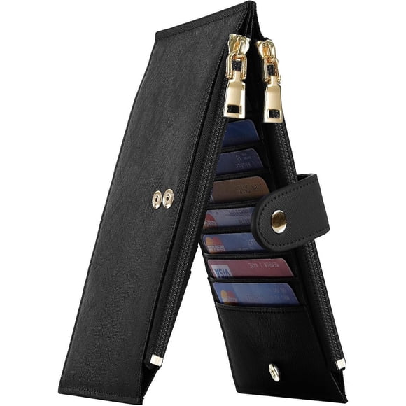 Travelambo RFID Wallet Women Large Size Bifold Multi Card Wallet