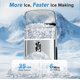 thumbnail image 4 of Máquina de hielo en forma de pepitas Electactic Countertop Pro, 34 lb/24 h, plata, 4 of 7