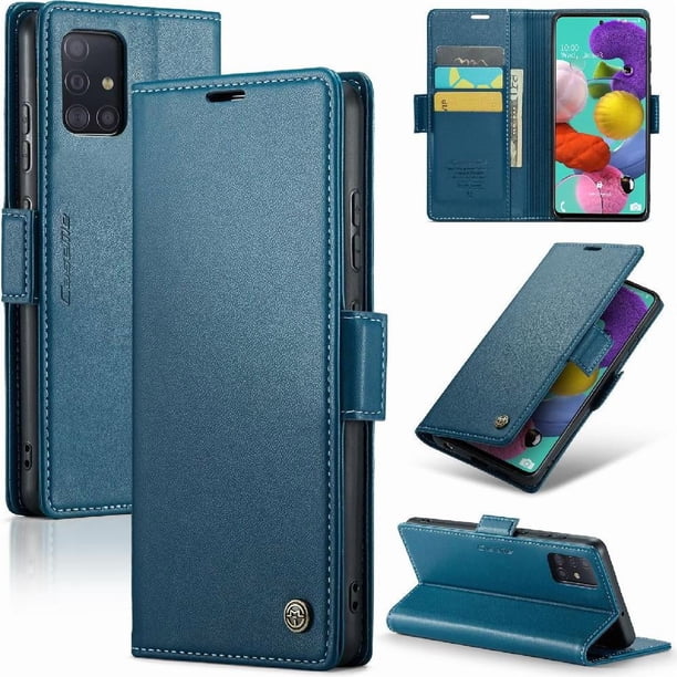 CaseMe tipo cartera Samsung Galaxy A51 4G con cierre magnético, RFID, tarjetero, soporte, carga inalámbrica