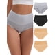 thumbnail image 1 of INSPIRE CHIC Bragas de Algodón de Control de Abdomen de Cintura Alta para Mujer Levantamiento de Glúteos Posparto Talla Grande 5 Paquetes XXL 2 Gris 1 Negro 2 Albaricoque, 1 of 5