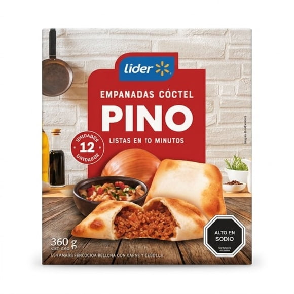 Empanada coctel pino, 12 un, 360 g