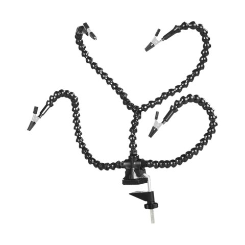 Ioensy - Helping Hands Estación De Soldadura Soldador Con Abrazadera Brazos De Mano Flexibles Negro