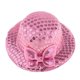 thumbnail image 3 of Adorable Sombrero De Lentejuelas Redondas De Mu?eca Hecha A Mano Para 1/3 BJD Doll Accesorio Rosa, 3 of 5
