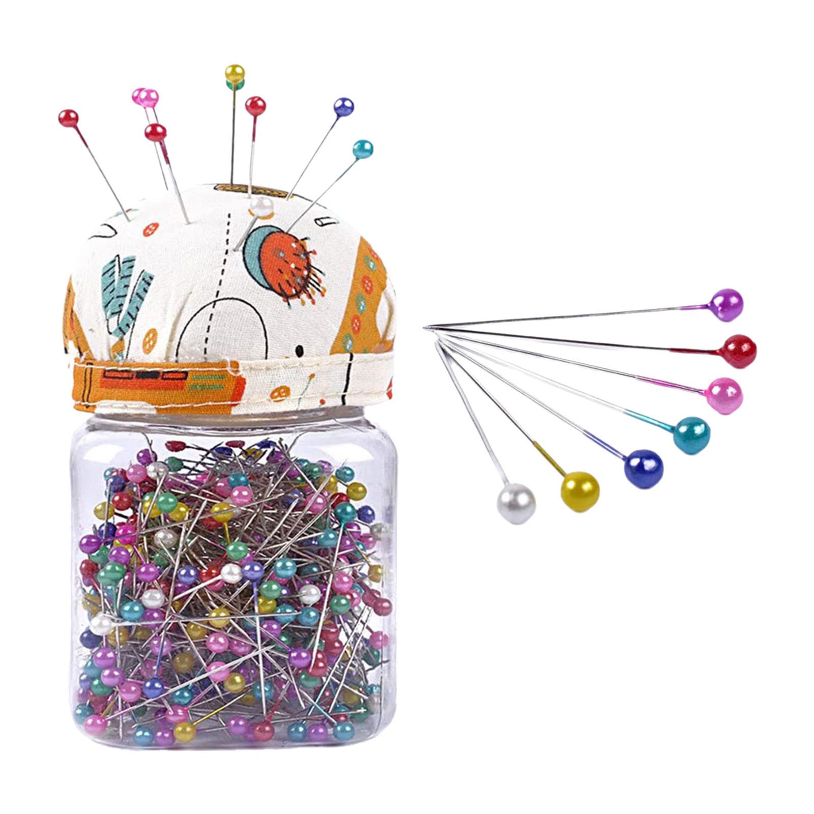 Magideal - 200 X Agujas De Coser, Agujas Rectas, Alfiletero, Agujas De Confección Con Cabeza De Bola, Agujas De Acolchado Para Componentes De Joyería, Proyectos