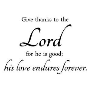 Rienda Libre Graphics - Decomural Give Thanks To The Lord Bible Verse Ws-42969