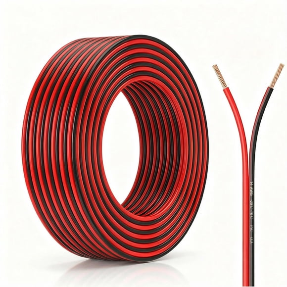 Cable Wire Ktoyeang 14 AWG 7,6 mm Rojo y Negro 7,6 m 12V/24V