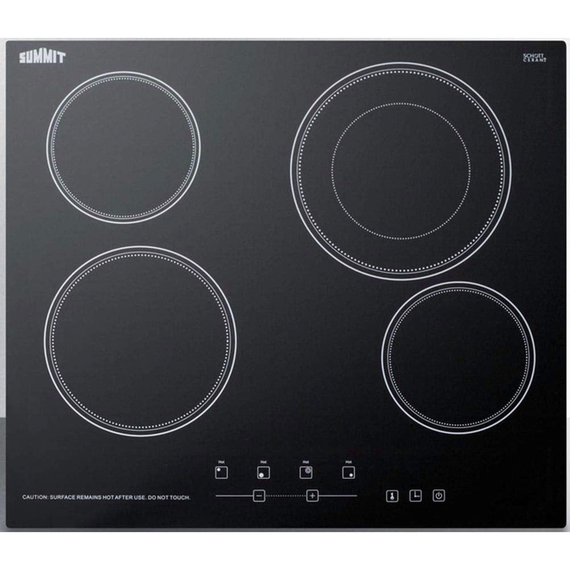 Summit Appliance - Parrilla Eléctrica Summit Cr4b23t5b 24" 4 Quemadores 230v