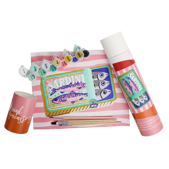 Kit de pintura por números Pink Picasso Mid Century 20 x 25 cm