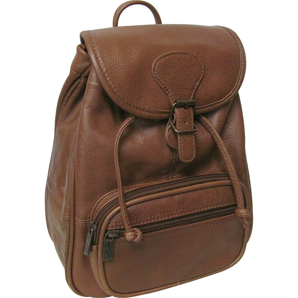 Mochila Amerileather De Piel Pequeña Para Mujer, Color Marrón #1820 -2