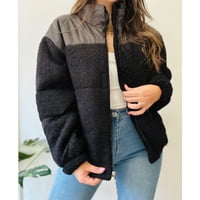 Likeshop - Chaqueta Sherpa Mujer Tipo Corderito Invierno Bolsillos 6088