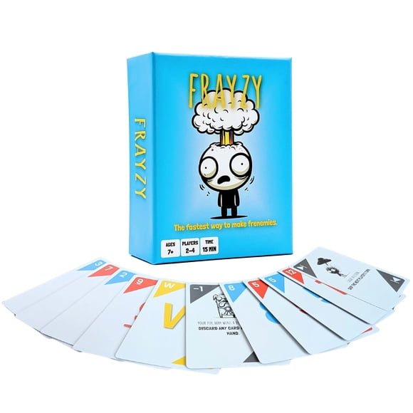 Juego de cartas Frayzy Fast-Paced Rummy para niños y adultos a partir de 7 años