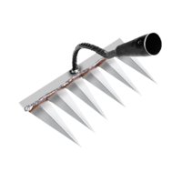 Ioensy - Rastrillo De Mano Para Jardín, Rastrillo De Desmalezado De Metal Para Aflojar La Tierra De Labranza De Plantación, 24,2X13,5X28Cm Con 6 Púas