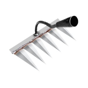 Ioensy - Rastrillo De Mano Para Jardín, Rastrillo De Desmalezado De Metal Para Aflojar La Tierra De Labranza De Plantación, 24,2X13,5X28Cm Con 6 Púas