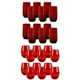 thumbnail image 1 of Set 24 Vasos Vidrio Altos Y Bajos Full Color Rojo Allegra, 1 of 3