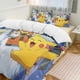 thumbnail image 2 of Pokemon And Ash Friends 3 Piece Sets Full/Queen Size - Reversible Microfiber Quilts with Shams Soft Lightweight Bedspread Coverlet Comforter for All Season Bed Sheets, 2 of 4