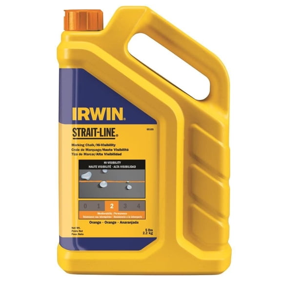 Tiza para marcar IRWIN STRAIT-LINE, 2,13 kg, color naranja fluorescente