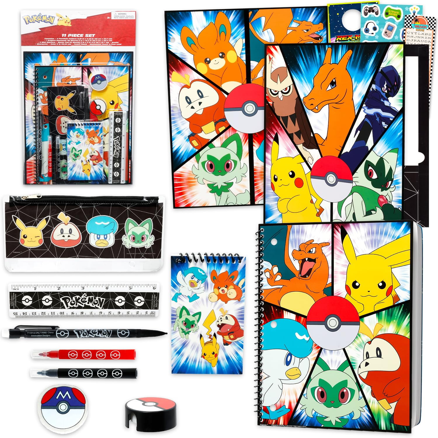 Kit De Útiles Escolares Pokémon De 11 Piezas