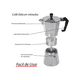 thumbnail image 3 of Cafetera Italiana De Aluminio 6 Tazas Cafe Desayuno Gris Gris, 3 of 4