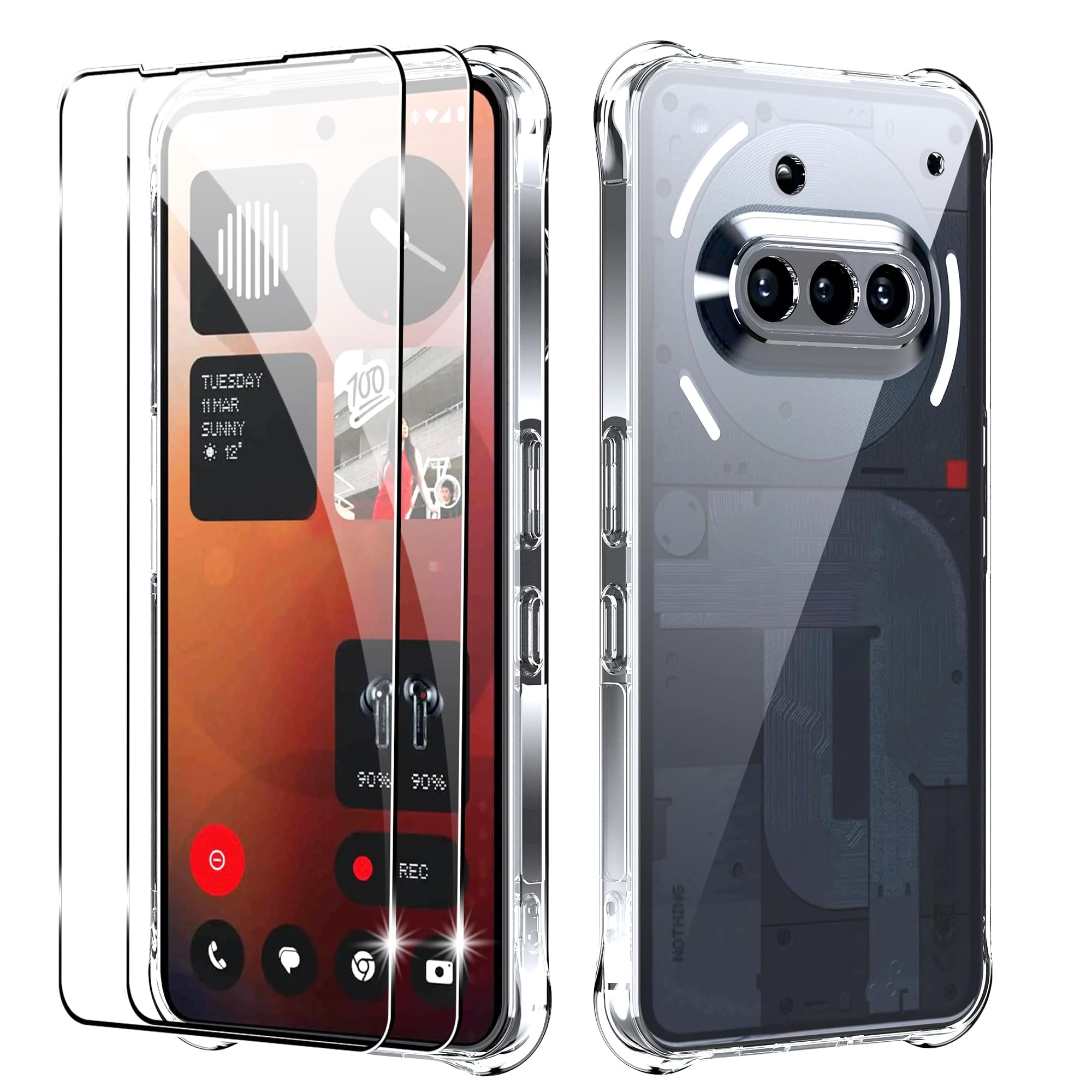 Funda Para Teléfono Fhyeugfy Nothing 3a Transparente