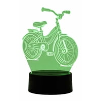 Lampara Ilusion 3D Bici De 7 Colores, Base Touch