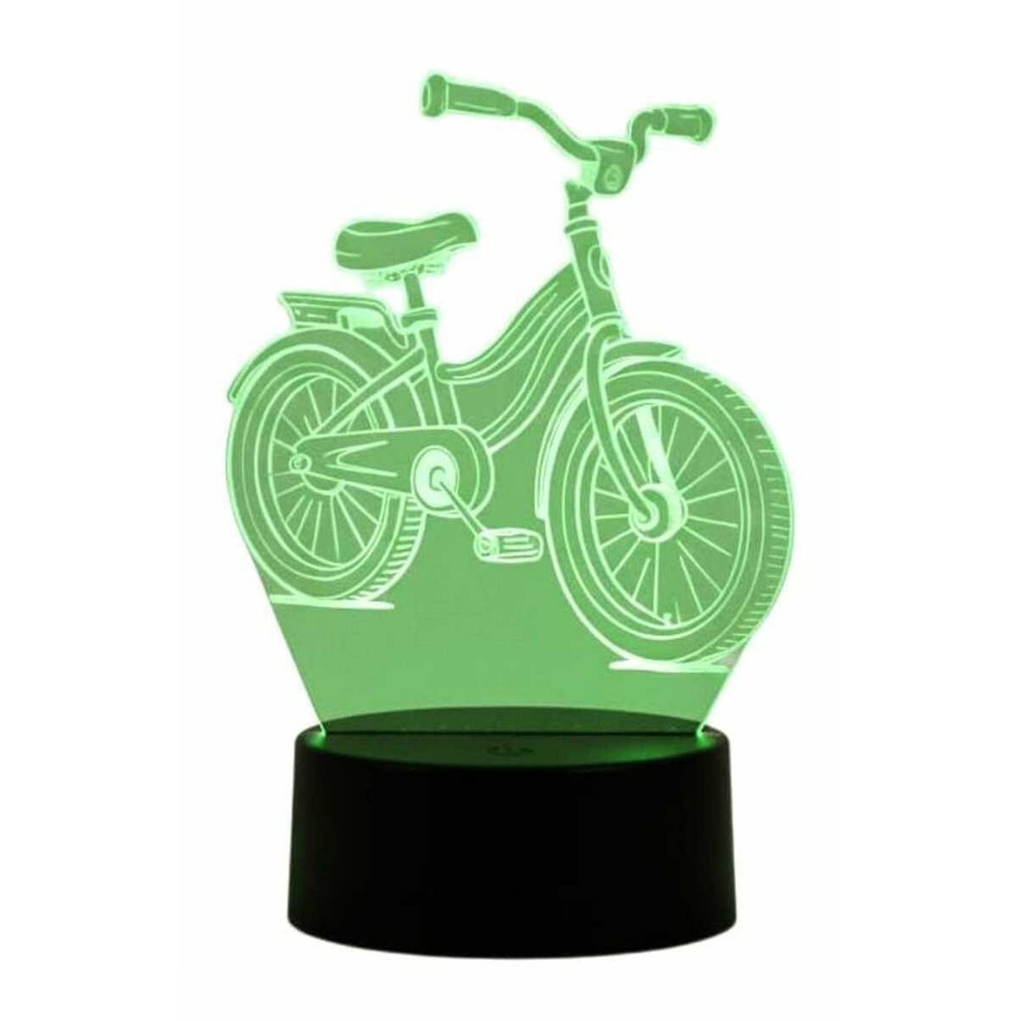 Lampara Ilusion 3d Bici De 7 Colores, Base Touch