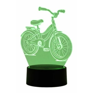 Lampara Ilusion 3D Bici De 7 Colores, Base Touch