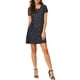 thumbnail image 2 of Vestido de Fiesta de Línea A con Estampado Cuadrado y Manga Corta para Mujer de INSPIRE CHIC L Azul-Estrellas, 2 of 8