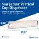 thumbnail image 4 of Dispensador de Vasos San Jamar 60 cm Acero Inoxidable Plateado, 4 of 7