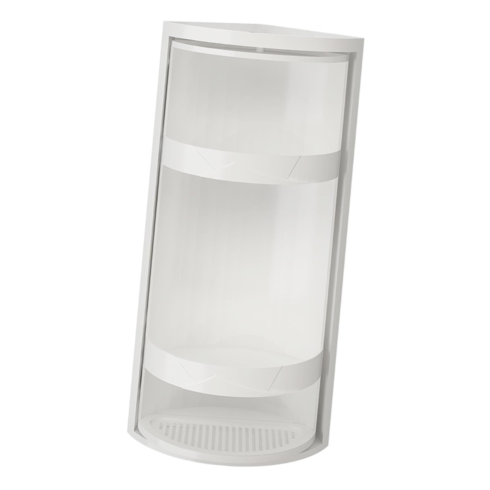 Magideal - Estantes De Esquina De 3 Niveles, Armario De Esquina, Estante De Almacenamiento De Cosméticos, Estante De Almacenamiento, Estante Triangular Giratorio