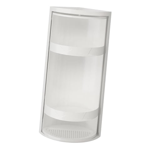 Magideal - Estantes De Esquina De 3 Niveles, Armario De Esquina, Estante De Almacenamiento De Cosméticos, Estante De Almacenamiento, Estante Triangular Giratorio